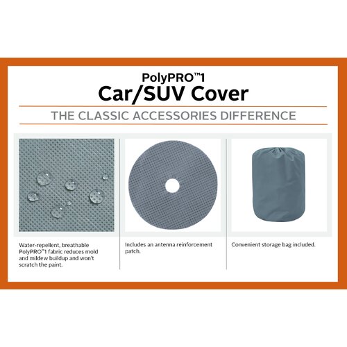 Classic Accessories Overdrive Elastic Mildew Resistant Automobile Cover